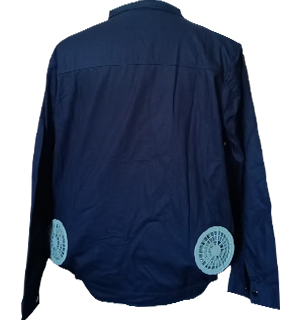 Chaqueta con ventilador Senjoy para hombre y mujer (alimentada por batería, control de 3 velocidades) para trabajadores con altas temperaturas.