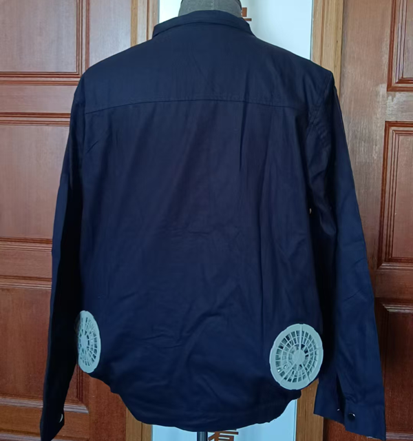 Chaqueta con ventilador Senjoy para hombre y mujer (alimentada por batería, control de 3 velocidades) para trabajadores con altas temperaturas.